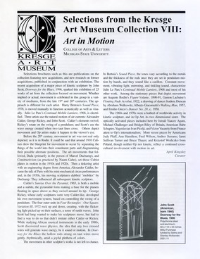 Kresge Bulletin Art In Motion